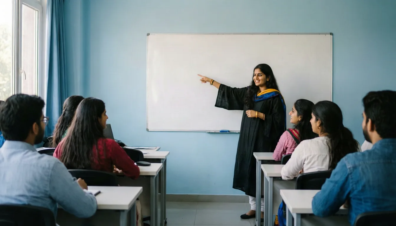 Students studying PGDM